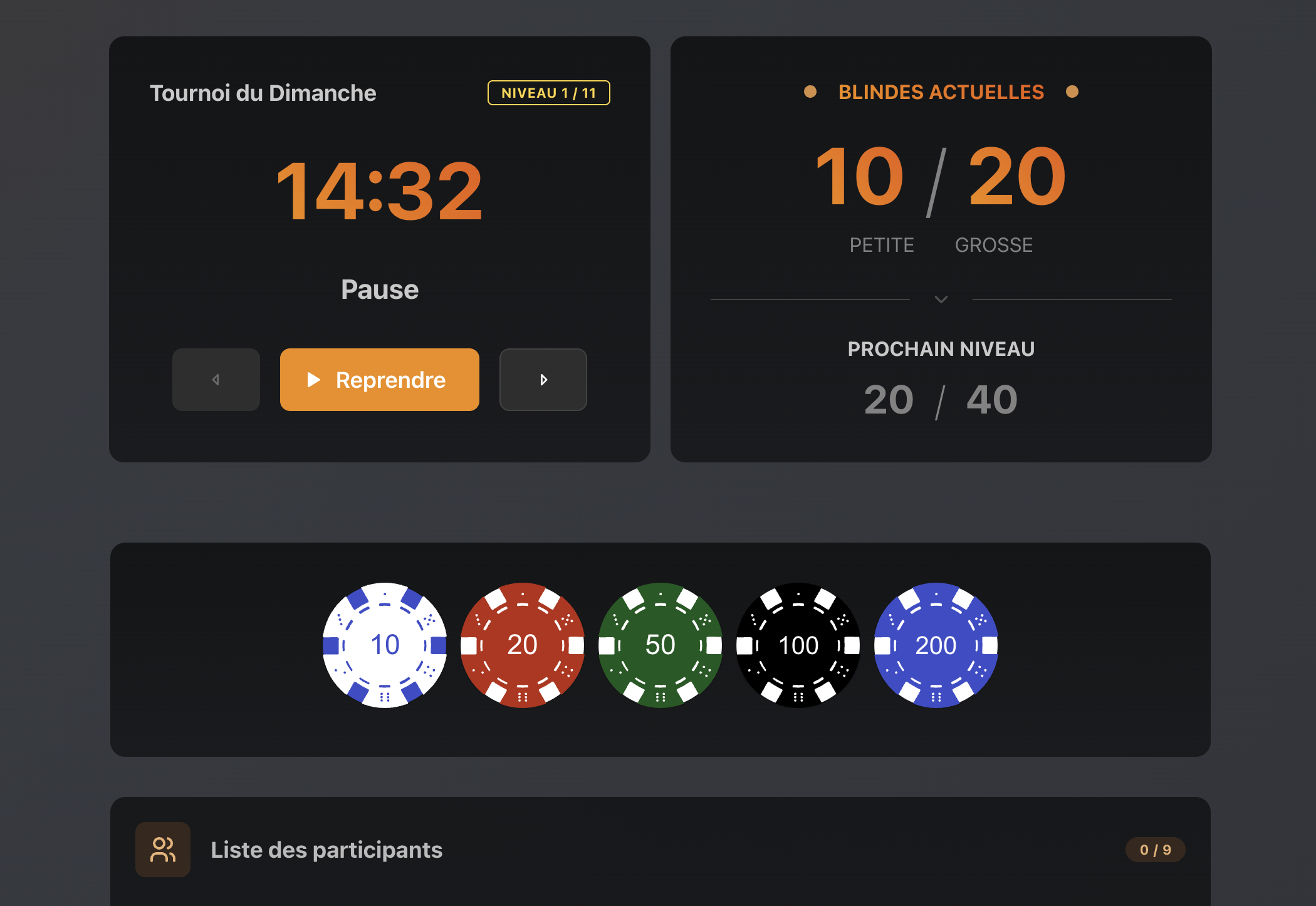 Screenshot du timer